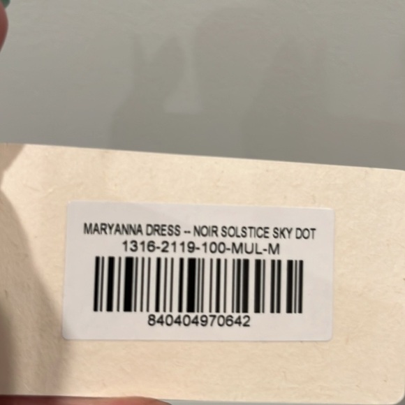 NWT DÔEN DOEN Maryanna Midi Dress Black NOIR SOLSTICE SKY Polka DOT M - Picture 10 of 11